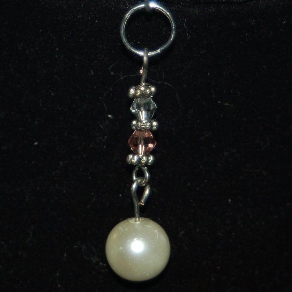 Pretty Bead & Faux Pearl Pendant - Picture 1 of 2